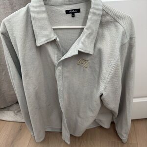 Malbon Light Gray Corduroy Shirt